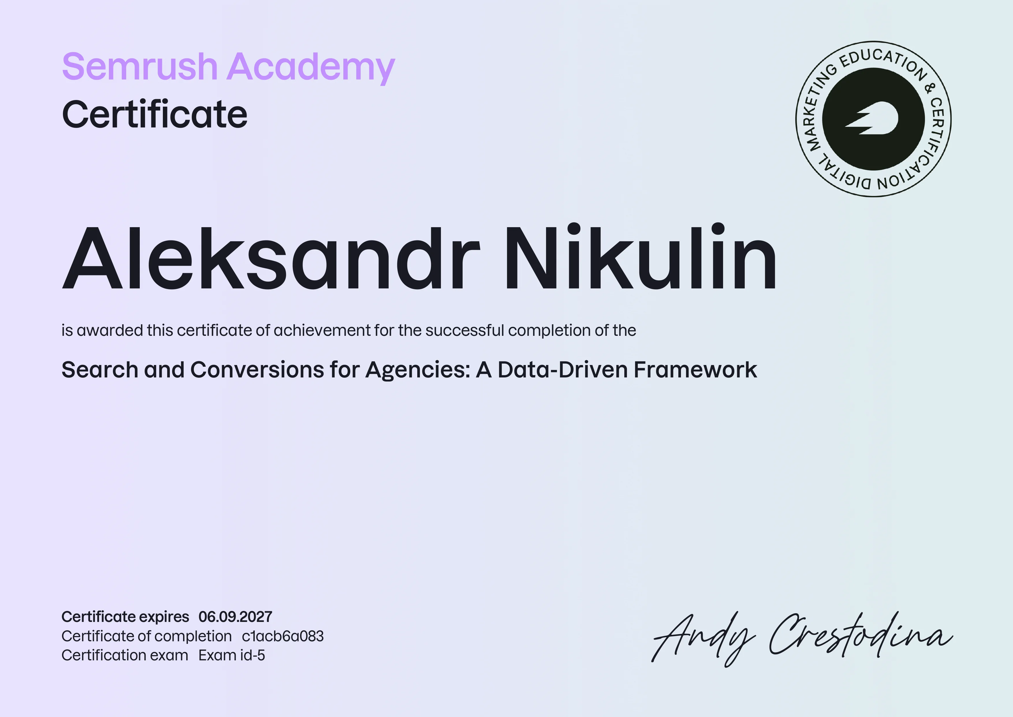 Semrush Academy: Search and Conversions for Agencies (2026)